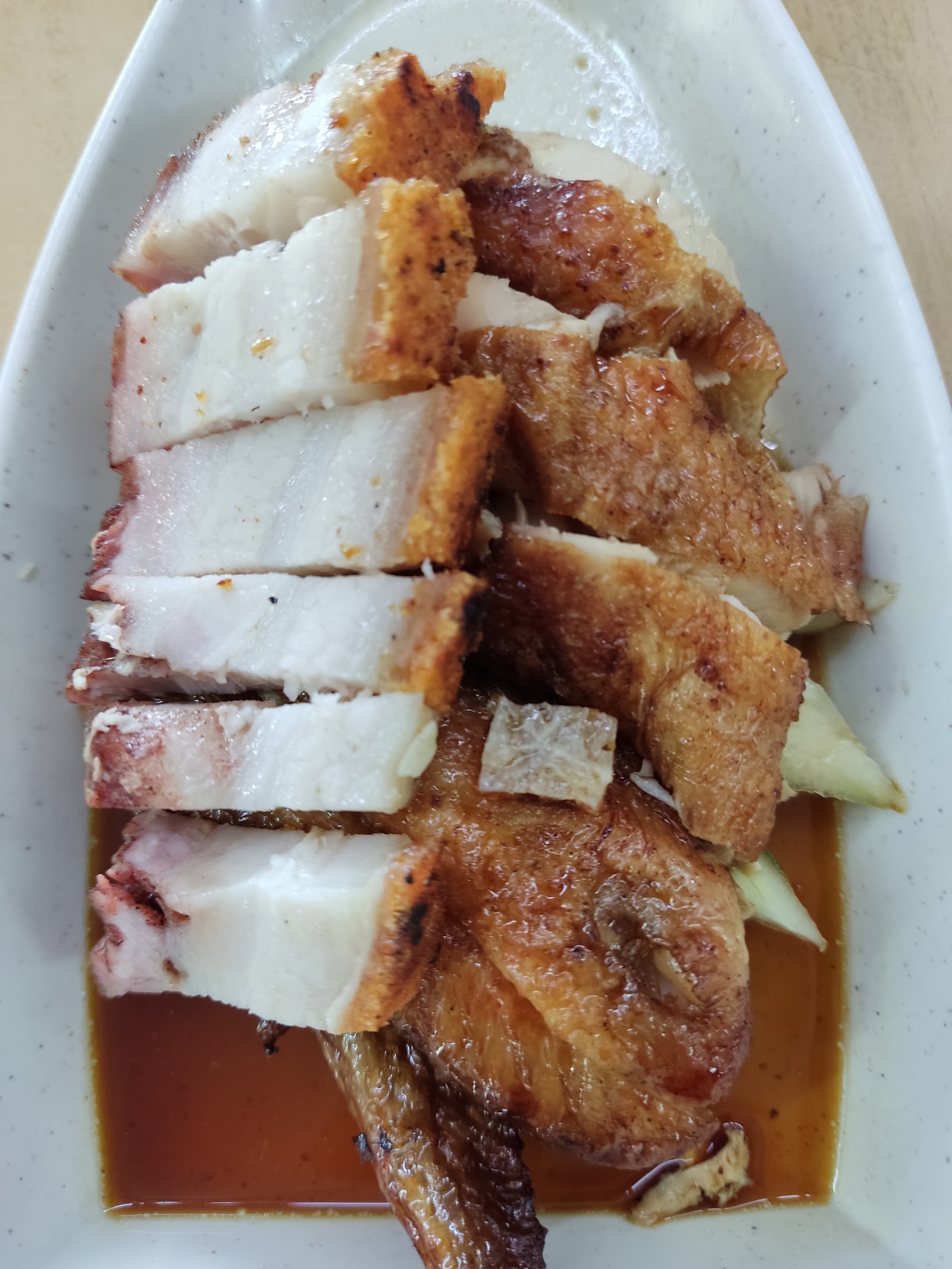 鸡+烧肉饭 Chicken + Roasted Pork Rice